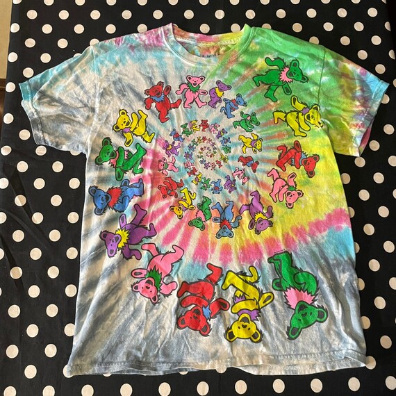 Grateful Dead Dancing Bears Tie-Dye T-Shirt Vinta… - image 1