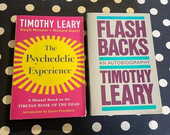 Flashbacks: An Autobiography by Timothy Leary 1983 OOP Softcover + The Psychedelic Experience