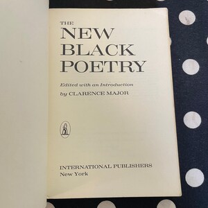 The New Black Poetry edited by Clarence Major 1969 Softcover Edition image 4