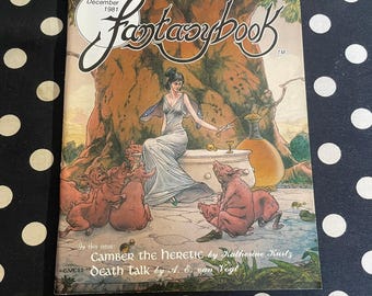 Revista Fantasy Book, diciembre de 1981, vol. 1, n.º 2, colección de historias y arte de ciencia ficción y fantasía