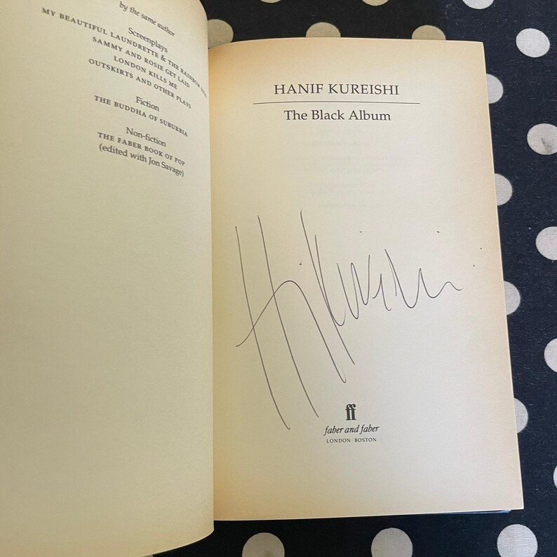 The Black Album by Hanif Kureishi SIGNED 1995 UK Hardcover Edition Bild 4
