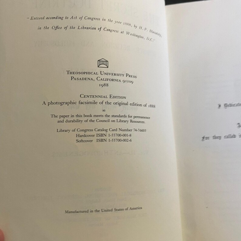 La Doctrina Secreta: Síntesis de Ciencia, Religión y Filosofía Vol. II - Antropogénesis de H.P. Blavatsky, 1988, Tapa blanda imagen 7