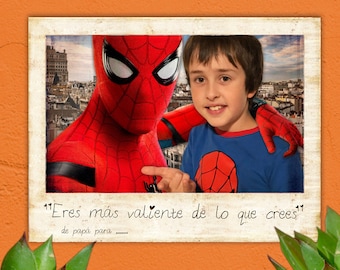 SELFIE-foto con SPIDERMAN regalo personalizado para niños - Etsy México