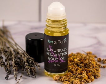 Lavender body oil, roll on perfume, organic aromatherapy, relaxing spa essential oil blend, hydrating scented body oil