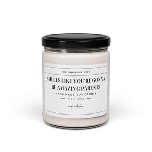 Une odeur incroyable pour les parents Bougie cadeau baby shower Bougie cadeau nouvelle maman Bougie future maman cadeau parent débutant