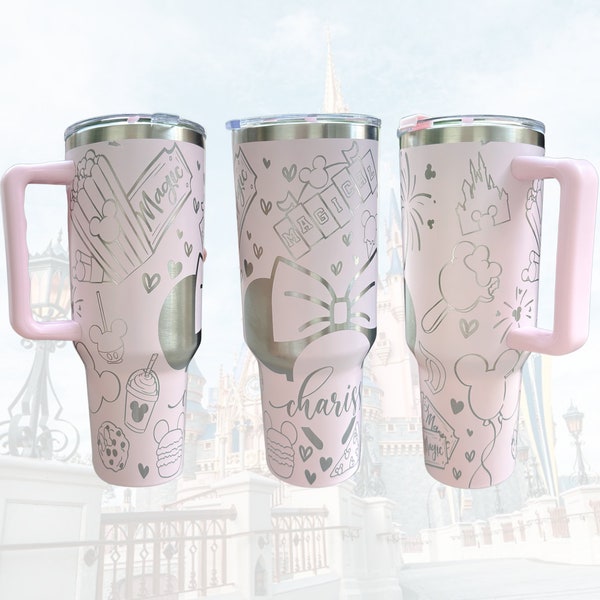 Disney Inspired, 40oz Disney Tumbler, Magic Kingdom, Disney Snacks Inspired Tumbler, Foodie Tumbler, Disney Parks Tumbler, Vacation Bottle