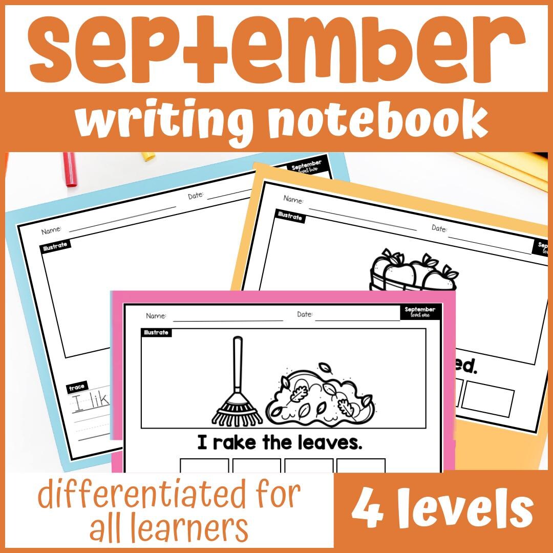 September Notebook Design September Differentiated Writing Notebook - Back to School - Etsy