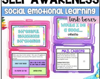 Self Awareness: Social Emotional Learning Task Boxes