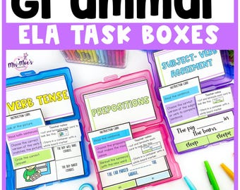 ELA Task Boxes: Set 2 (grades 3-5) With Carrying Case - Etsy Canada