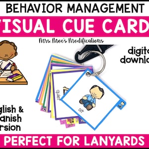 Visual Cue Cards {version anglaise et espagnole} téléchargement numérique