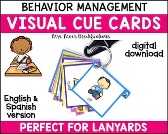 Visual Cue Cards {English and Spanish version} digital download