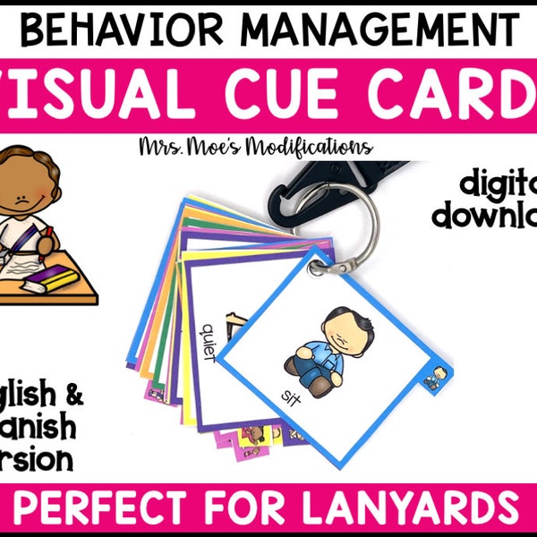 Visual Cue Cards {English and Spanish version} digital download