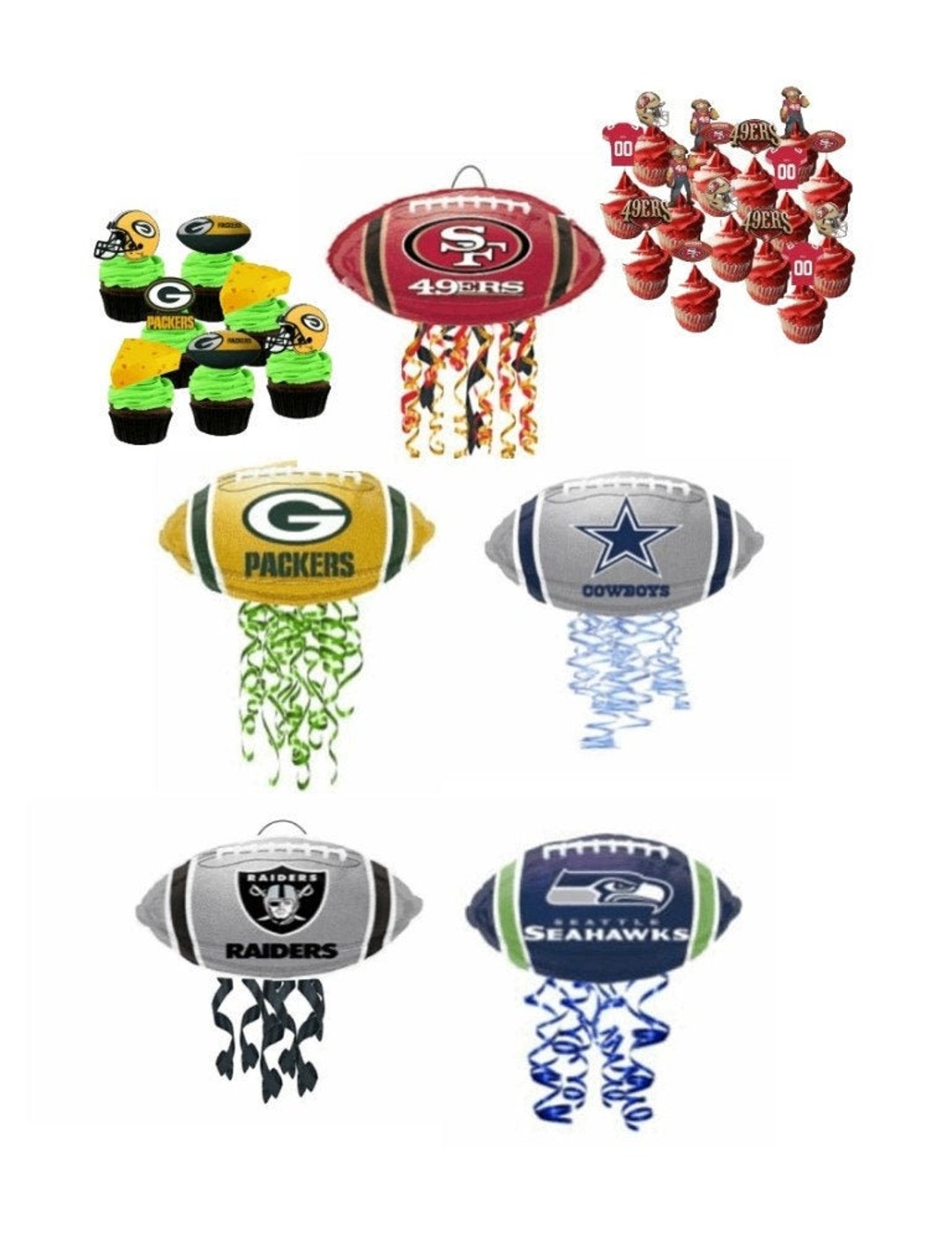 49ers Cupcake Toppers, Football Cupcake Toppers -  Sweden