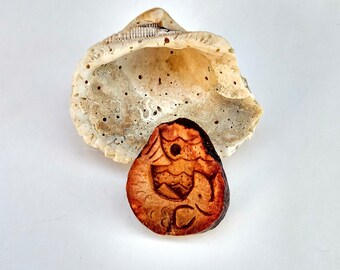 Fishing jewelry - fishing gifts - avocado pit necklace - fishing gifts for men - avocado stone  - avocado pit art - avocado stone carving