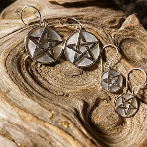 Goddess Designs / Detailed Pentacles with Mother of Pearl Earrings (( Sold Separately ))