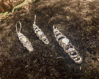 Goddess Designs / Detailed Moon Phases with Mother of Pearl Full Moon Sterling Silver Jewelry Set (( Sold Separately ))