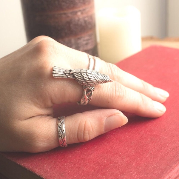 Goddess Designs / Raven Solid Sterling Silver Ring