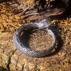 Goddess Designs / Detailed Ouroboros Snake Sterling Silver Pendant