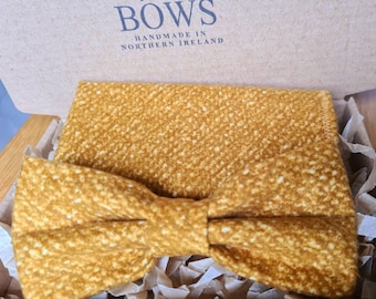 Handmade Mustard Bowtie - Adults and Childrens sizes available