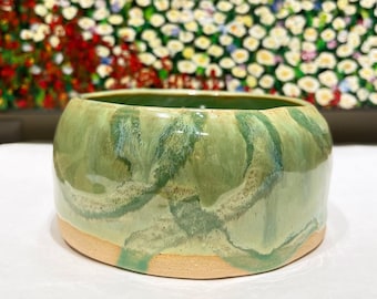GREEN CERAMIC BOWL