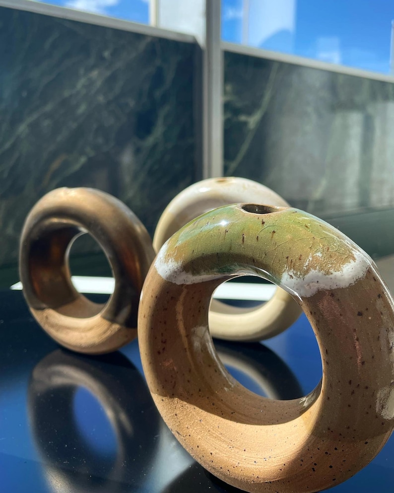 CERAMIC DONUT VASES Etsy