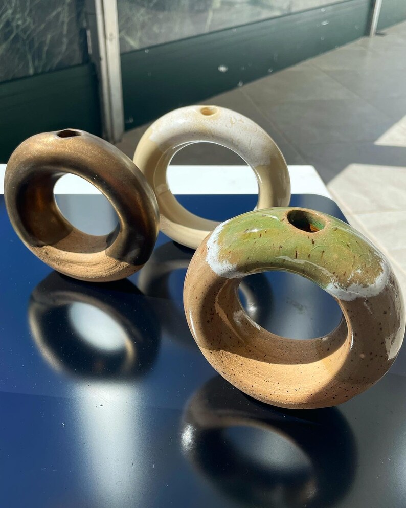 CERAMIC DONUT VASES Etsy