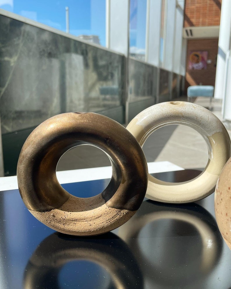 CERAMIC DONUT VASES Etsy