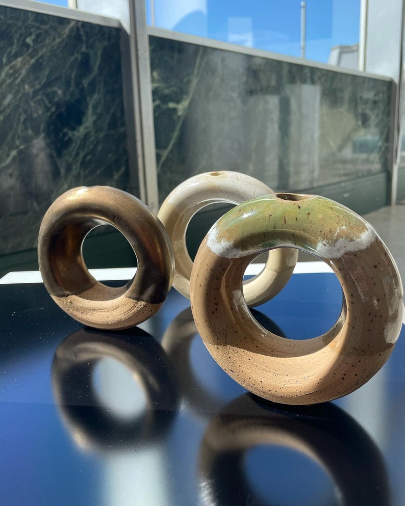 CERAMIC DONUT VASES Etsy