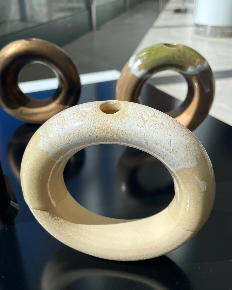 CERAMIC DONUT VASES Etsy