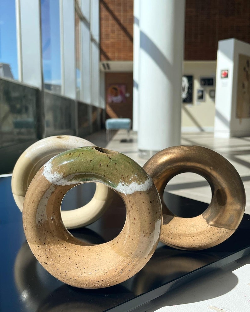 CERAMIC DONUT VASES Etsy