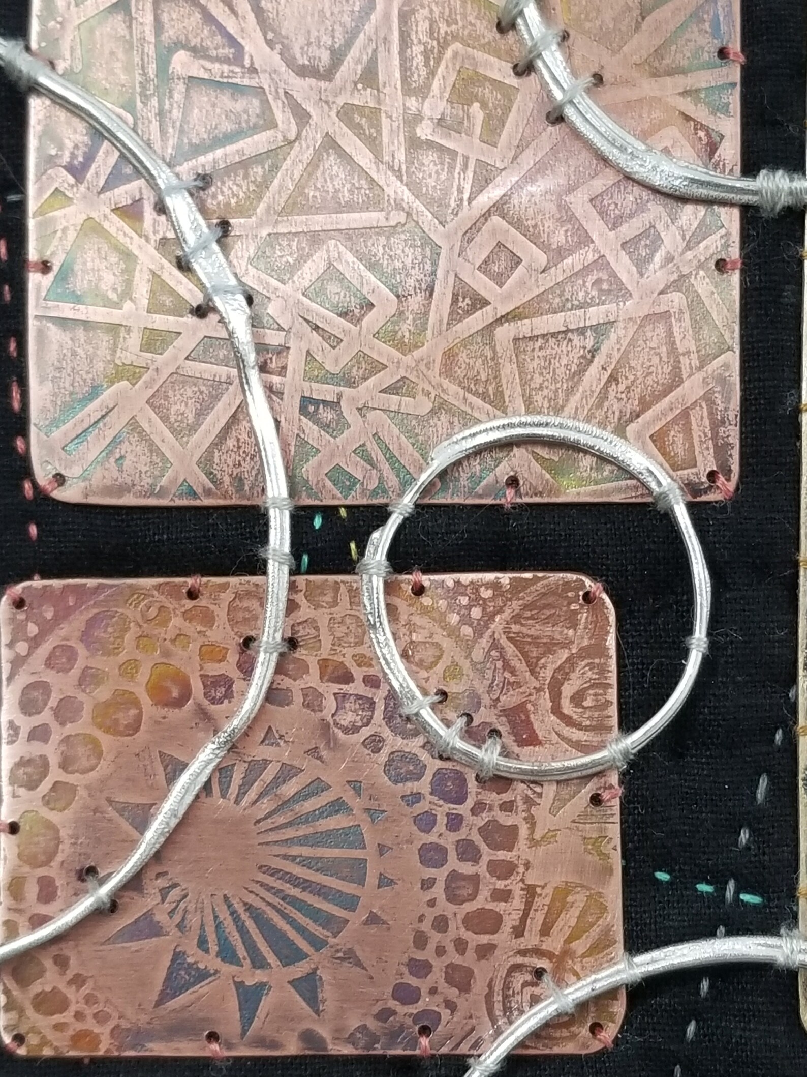 Etched Metal Wall Art One of a Kind Mixed Metal Wall Art Etsy