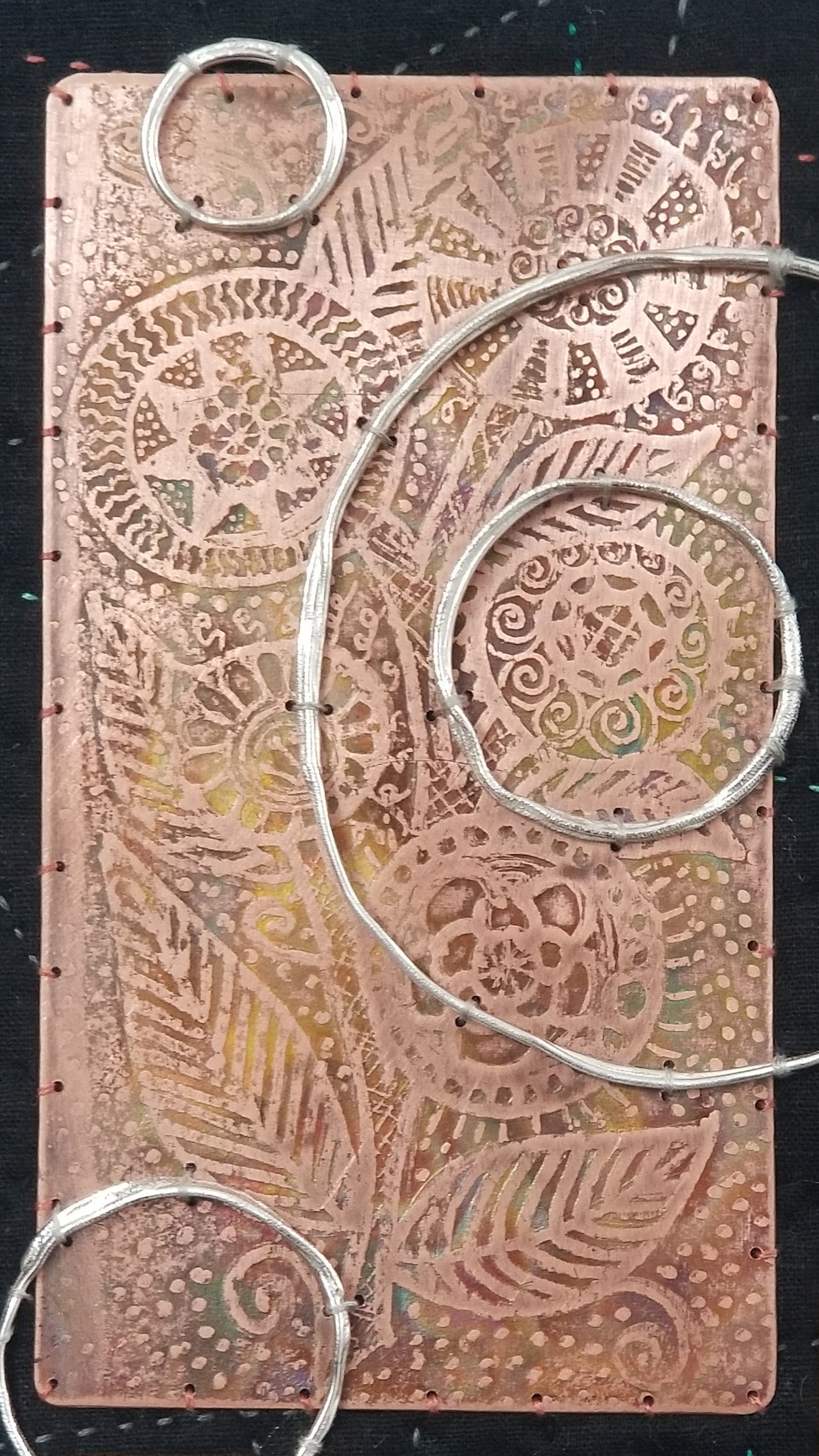 Etched Metal Wall Art One of a Kind Mixed Metal Wall Art Etsy