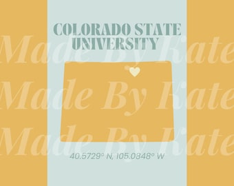 COLORADO STATE | CSU Printable, Wall Art, Instant Download, College and University Decor