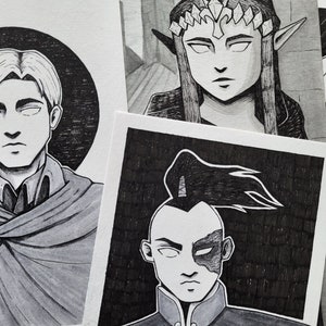 Ink-Drawn Postcard Commissions | 4x6 Custom Character Drawings