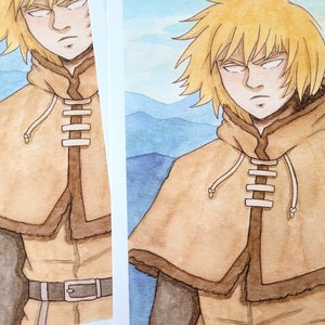 Thorfinn &quot;False Warrior&quot; Vinland Saga Print | Watercolor Viking Fine Art Print