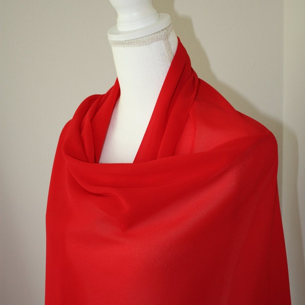 Evening chiffon stole, Evening wrap, Wine evening shawl, Evening cover up, Bolero wrap, Red chiffon scarf, Long evening shrug, Mesh wrap