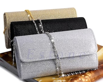 silver box clutch bolsa