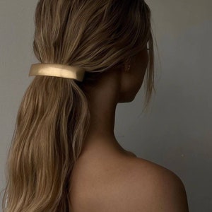 Minimalist gold hair pin, Gold hair clip, Bar hair clip, Barrette hair clip, Gold hair pin, Brass hair clip