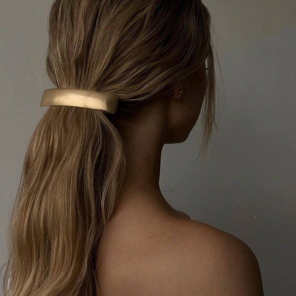 Minimalist Gold Haarnadel, Gold Haarspange, Stab Haarspange, Barrette Haarspange, Gold Haarpin, Messing Haarspange