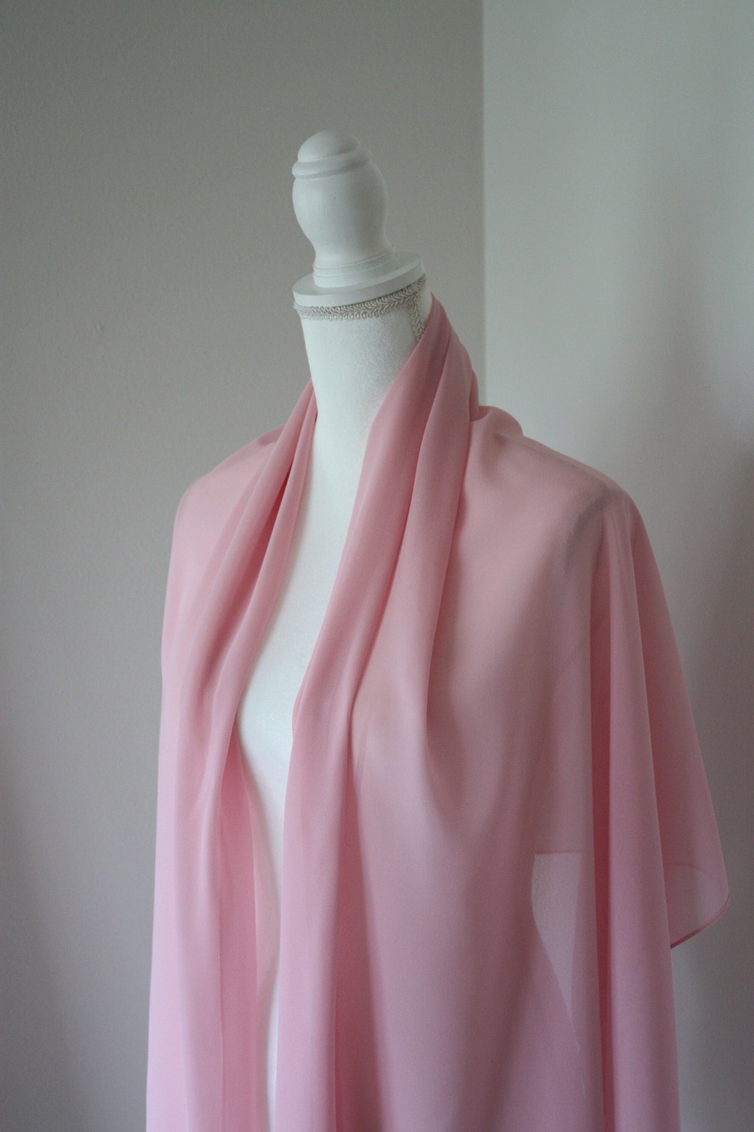 Pink Yarn Dyed Acrylic Shawls & Stole