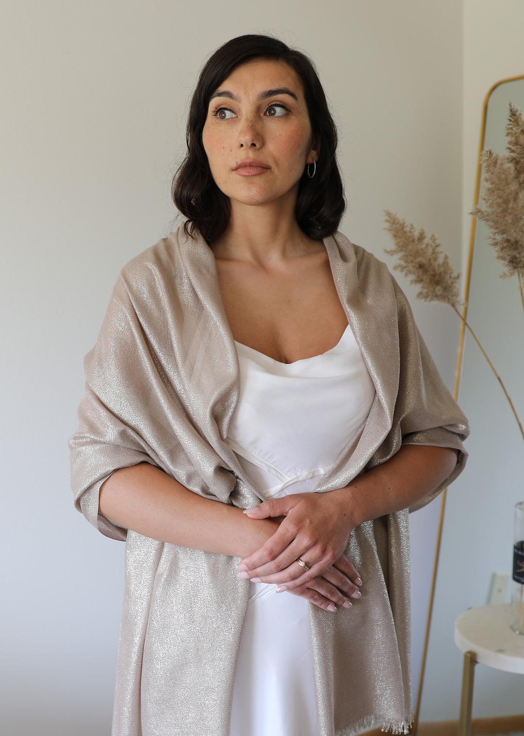 silver evening wraps and shawls