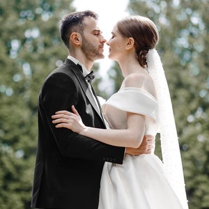 Wedding Veil, Cathedral Veil With Comb, Long Bridal Veil, Soft Tulle