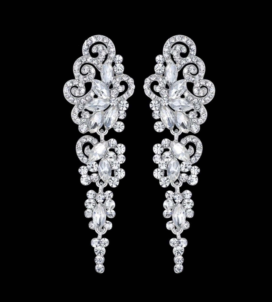 Bridal Chandelier Earrings Wedding Earrings Drop Earrings Etsy