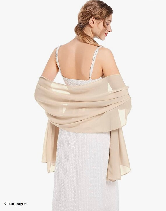 Evening Chiffon Stole Evening Wrap Evening Shawl Bridal Etsy