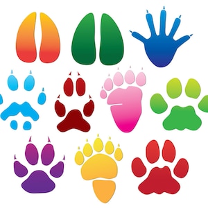 kolorowy zwierzęcy nadruk clipart