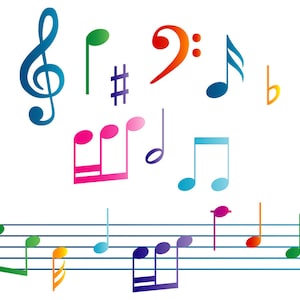 color music note clip art