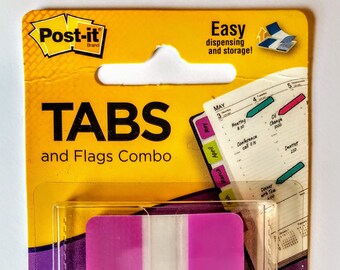 Repositionable Post-it Tabs and Arrow Flags Set 64 ct WRITABLE Colored REMOVABLE School Student Teacher Office 3M Organize Desk Binder Files