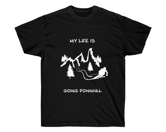 Ski T-Shirt // Downhill Skiing Tee