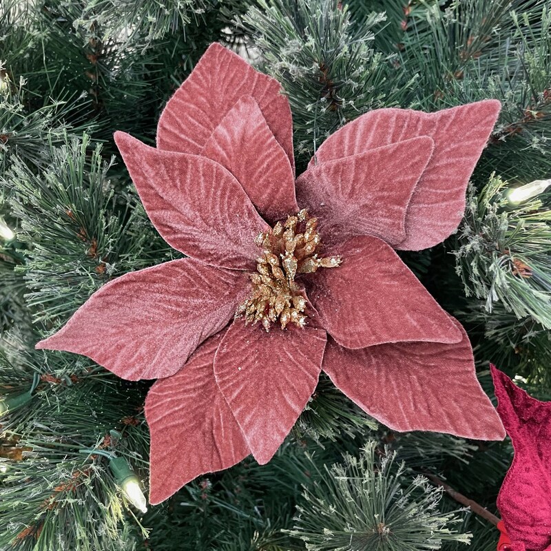 Golden poinsettia pick main image 1