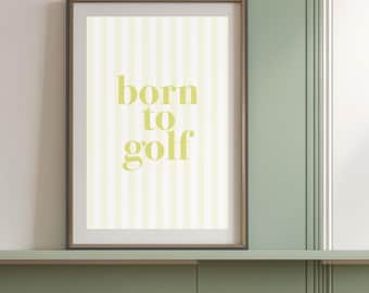 Born to Golf: Sports Baby Nursery Art Digital Download
